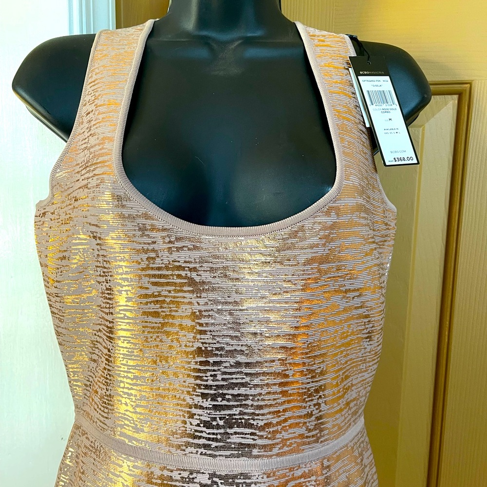 New with Tags BCBG Rose Gold Party Dress